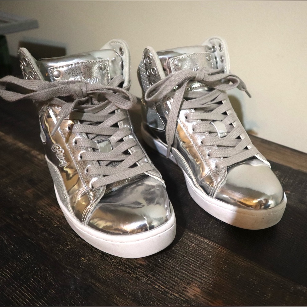 Pastry Silver High-Top Sneakers